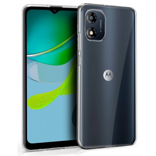 Cool Capa de Silicone Transparente para Motorola Moto E13