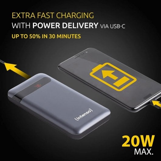 Intenso Powerbank PD QC 3.0 10000mAh Preto