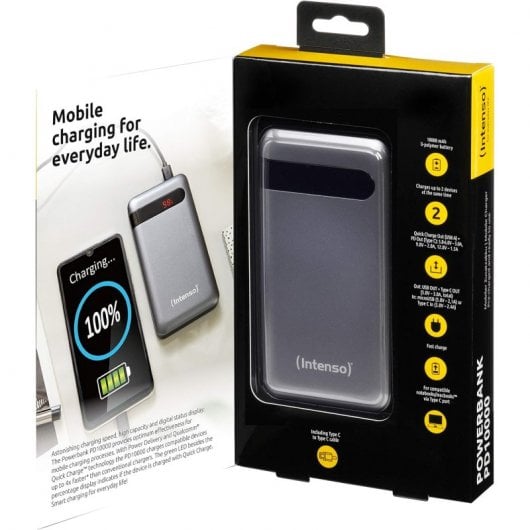 Intenso Powerbank PD QC 3.0 10000mAh Preto