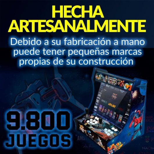 UnicView Bartop Maquina Recreativa de 19" 4:3 con 9800 Juegos Pandora Box DX 2 Plus Modelo Xain