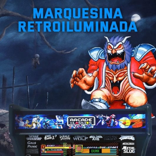 UnicView Bartop Maquina Recreativa de 19" 4:3 con 9800 Juegos Pandora Box DX 2 Plus Modelo Ghost