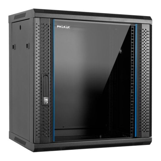 Phasak Armário Mural 19 12u 600x450mm Desmontado Preto