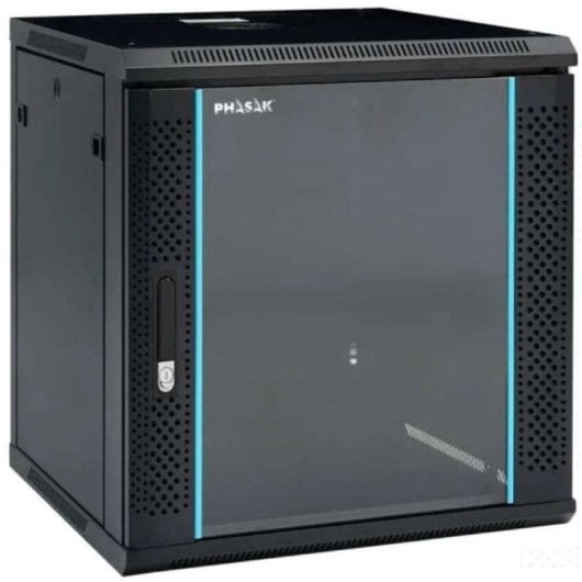 Phasak Armário Mural 19 12u 600x450mm Desmontado Preto