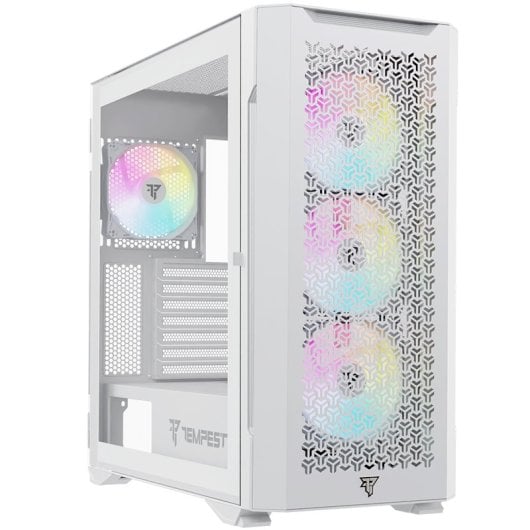 Tempest Bastion ARGB ATX Vetro temperato USB 3.0 Bianco