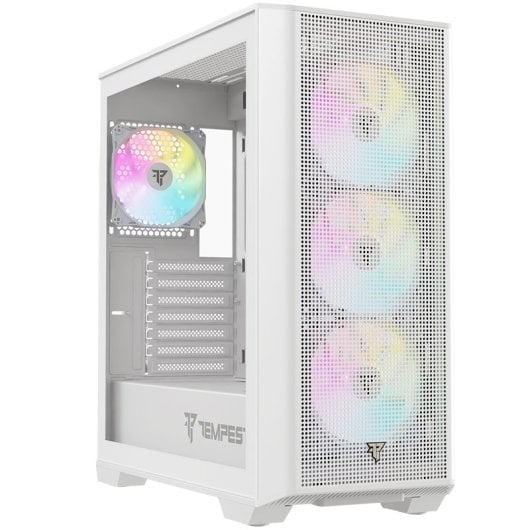 Tempest Fort ARGB ATX Vetro temperato USB 3.0 Bianco