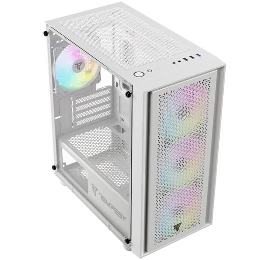 Tempest Rampart ARGB M-ATX Vetro temperato USB 3.0 Bianco