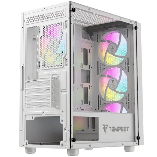 Tempest Rampart ARGB M-ATX Vetro temperato USB 3.0 Bianco