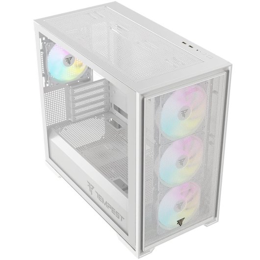 Tempest Stronghold ARGB M-ATX Cristal Templado USB 3.0 Blanca