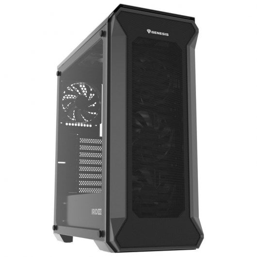 Genesis Irid 505F Midi Tower in vetro temperato USB 3.0 Nero