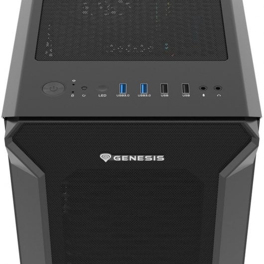 Genesis Irid 505F Midi Tower Cristal Templado USB 3.0 Negra