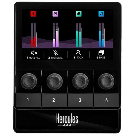 Hercules Stream 100 Controlador de Audio para Streaming Negro