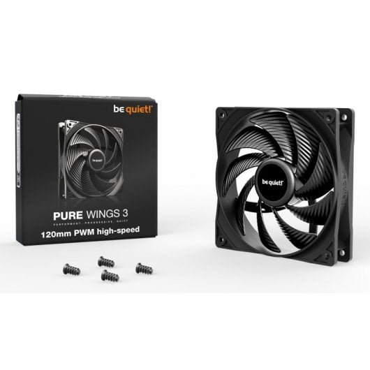 be quiet! Pure Wings 3 120mm PWM high-speed Case per computer Ventilatore 12 cm Nero 1 pz