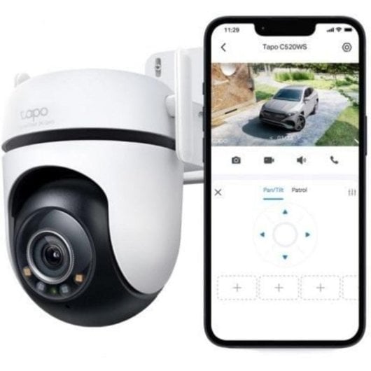 Câmera de vigilância TP-Link Tapo C520WS 2K Visão Noturna Interna e Externa IA Alarme Áudio Bidirecional