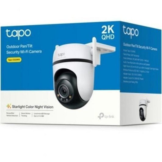 Câmera de vigilância TP-Link Tapo C520WS 2K Visão Noturna Interna e Externa IA Alarme Áudio Bidirecional