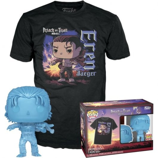 Funko Pop & Tee Attack on Titan Eren Exclusive + T-shirt Taille XL