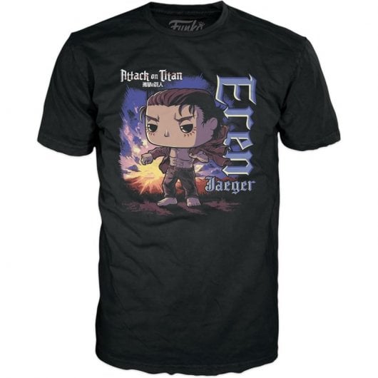 Funko Pop & Tee Attack on Titan Eren Exclusive + T-shirt Taille XL