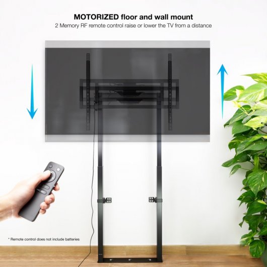 TooQ Titan Elektrischer fester Bodenständer für Fernseher von 55 bis 100 Zoll, VESA 800 x 600, bis zu 120 kg