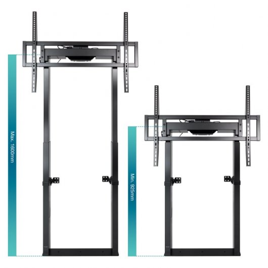 TooQ Titan Elektrischer fester Bodenständer für Fernseher von 55 bis 100 Zoll, VESA 800 x 600, bis zu 120 kg