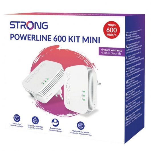 Strong Powerline 600 Mini Kit 2 adattatori Powerline/PLC 600 Mbit/s