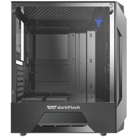 Torre darkFlash Leo Cristal Templado USB 3.0 Negra Gaming