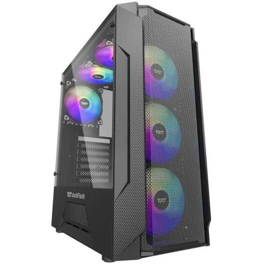 Torre darkFlash Leo Cristal Templado USB 3.0 Negra Gaming
