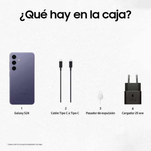 Samsung Galaxy S24 8/128GB Violeta Cobalt Libre + Cargador