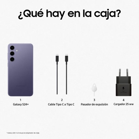 Samsung Galaxy S24 Plus 12/512GB Violeta Cobalt Libre + Cargador