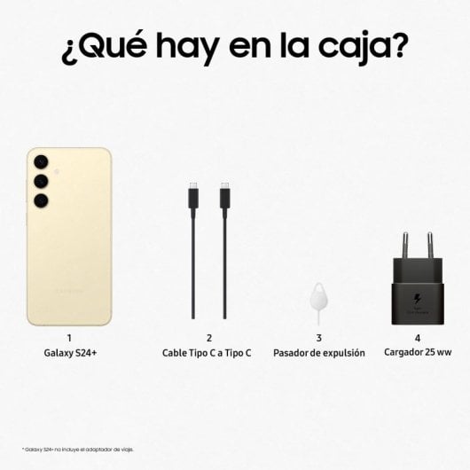 Samsung Galaxy S24 Plus 12/512GB Amarillo Amber Libre + Cargador