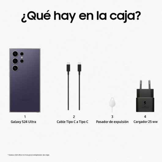 Samsung Galaxy S24 Ultra 12/256GB Violeta Titanium Libre + Cargador