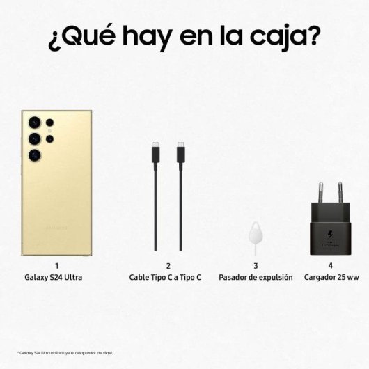 Samsung Galaxy S24 Ultra 5G 12GB 6.8" 256GB Titanio Amarillo Cámara 200 MP