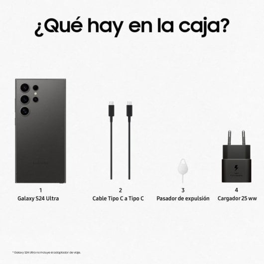 Samsung Galaxy S24 Ultra 12/512GB Negro Titanium Libre + Cargador