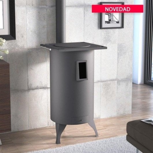 Heizgerät Holz Edm EDM Estufa de Leña Circular 8 kW Sichtfenster