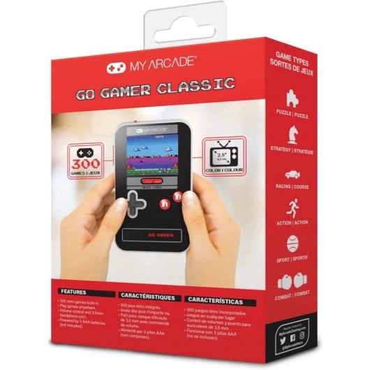 My Arcade Go Gamer Classic 300 jeux Console rétro portable noir/rouge