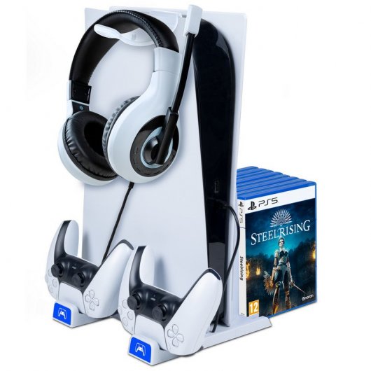 Nacon-Soporte-para-Juegos-y-Auriculares-con-Cargador-para-Mandos-DualSense-de-PS5-Blanco