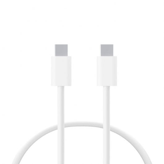 Cabo de carregamento e dados de contato USB-C para USB-C 30 W Power Delivery Carregamento rápido 1 m branco