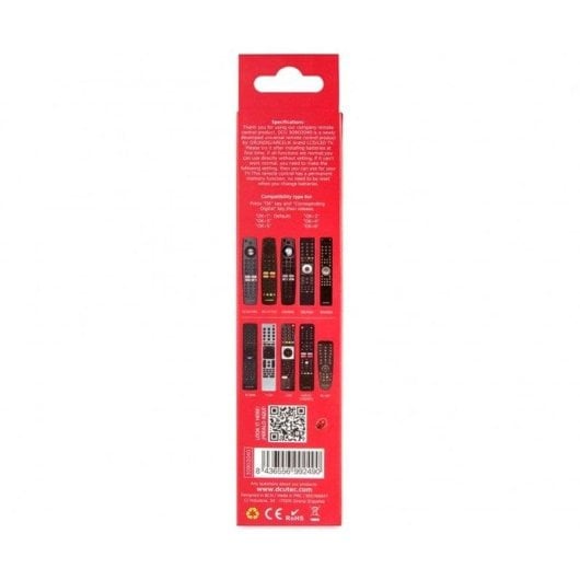 DCU 30902040 Mando a Distancia Universal para TV Grundig, Botones Streaming, 8m, Negro