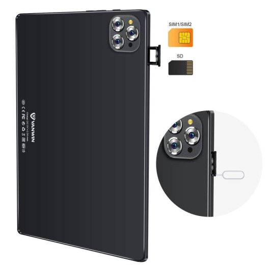 Tablet Vanwin V62 WiFi + 4G 10,1" 4GB 64GB Negra con Teclado y Stylus Pen