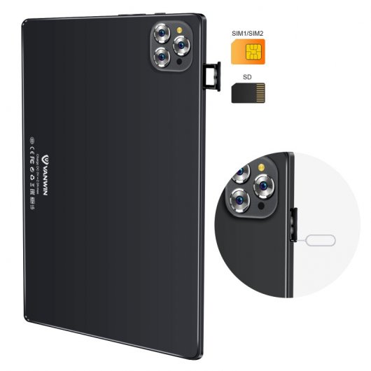 Vanwin V62 LTE 10.1" 4/64GB Negra + Funda con Teclado + Stylus