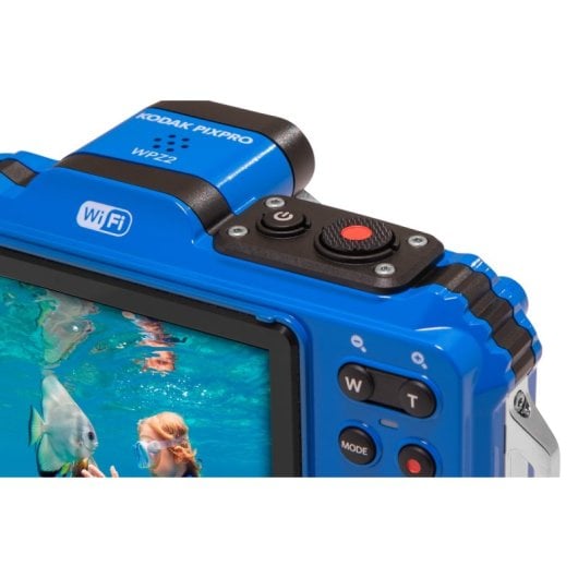 Pack Appareil Photo Numérique Kodak Pixpro WPZ2 Bleu + 2 Batteries + 1 Carte SD 16 Go