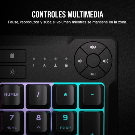 Corsair K55 CORE RGB Teclado Gaming Retroiluminado Negro