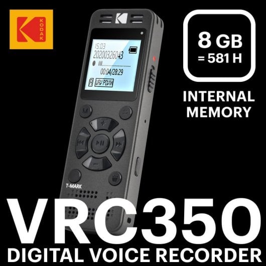 Kodak VRC350 Schwarzer digitaler Diktiergerät