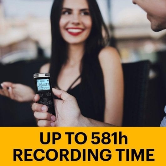 Dictaphone Kodak VRC450 Noir 8GB Stéréo Réduction de Bruit