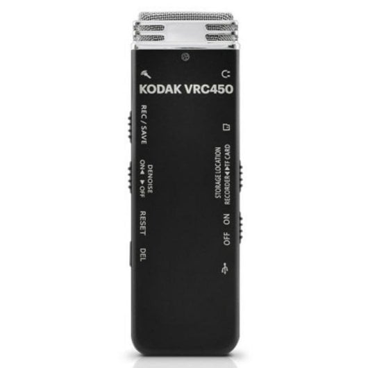 Dictaphone Kodak VRC450 Noir 8GB Stéréo Réduction de Bruit