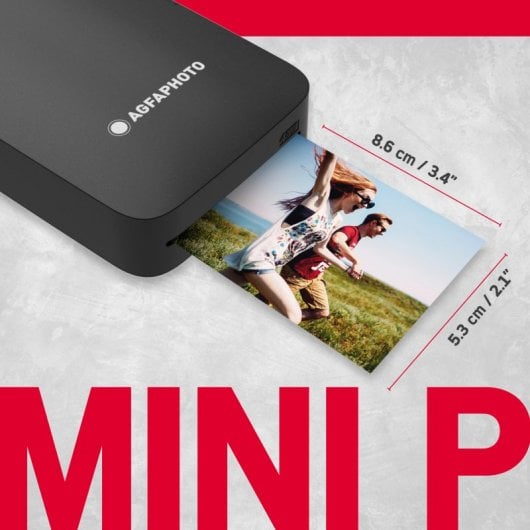 Agfaphoto Realipix Mini P Impressora Fotográfica Bluetooth Preta + 20 Fotos