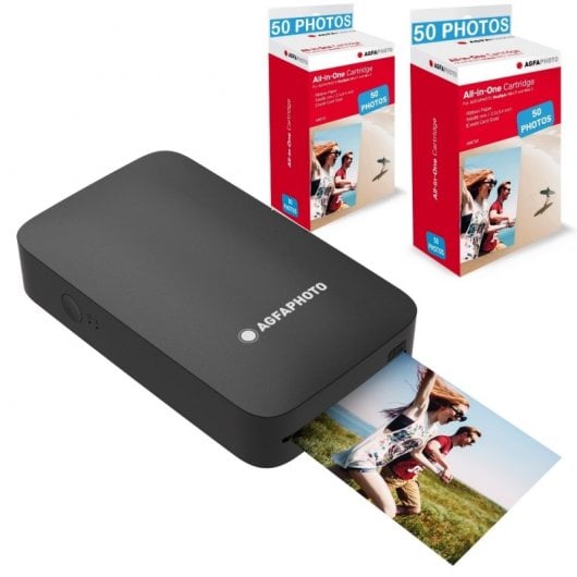 Stampante fotografica Bluetooth Agfaphoto Realipix Mini P nera + 100 foto