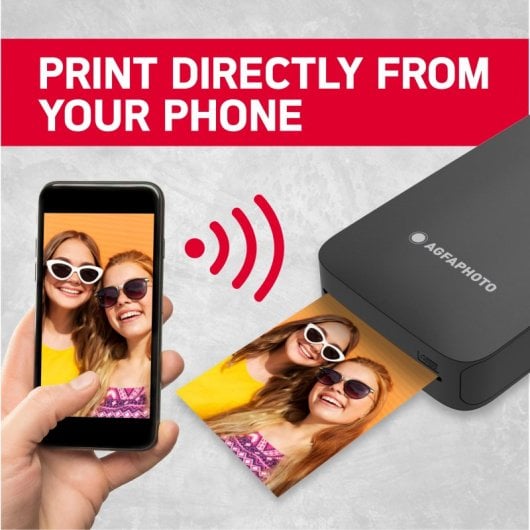 Stampante fotografica Bluetooth Agfaphoto Realipix Mini P nera + 100 foto
