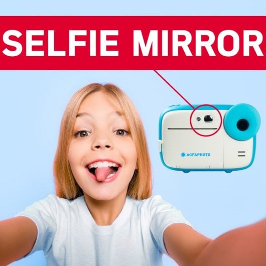 Pack Photo Agfa Realikids Instant CAM Bleu + 1 Carte Micro SD 32 Go