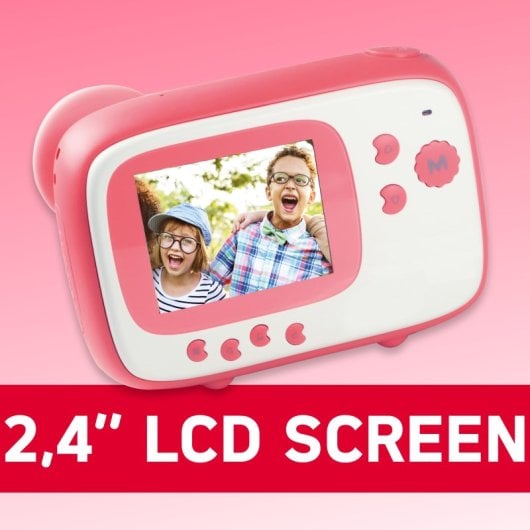 Agfa Photo Pack Realikids Instant CAM Rosa + SD 32GB + 3 Rollos Extra Papel Térmico ATP3WH