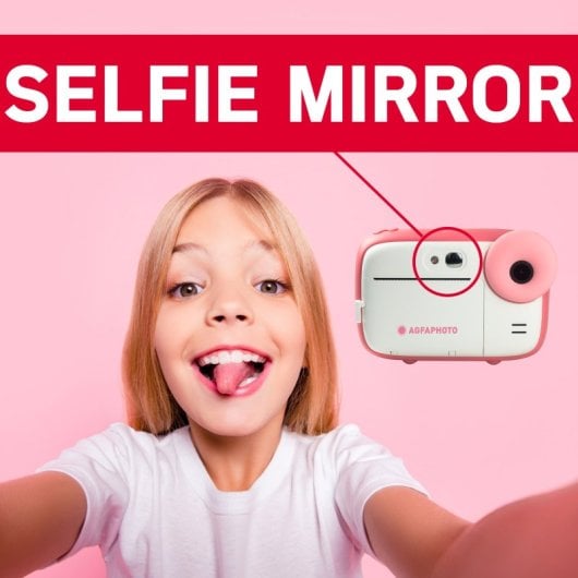 Agfa Photo Pack Realikids Instant CAM Rose + 3 Rouleaux de Papier Thermique Extra ATP3WH