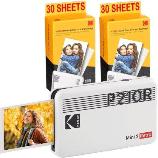 Fotodrucker Bluetooth tragbar Kodak Mini 2 Retro mit Akku